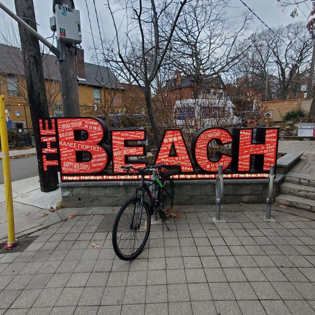 The Beach Sign - Holiday Wrap Front View