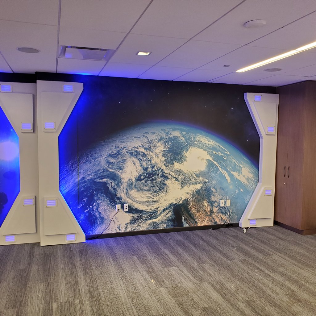 Lenovo - Earth Mural with Sci-Fi Frame
