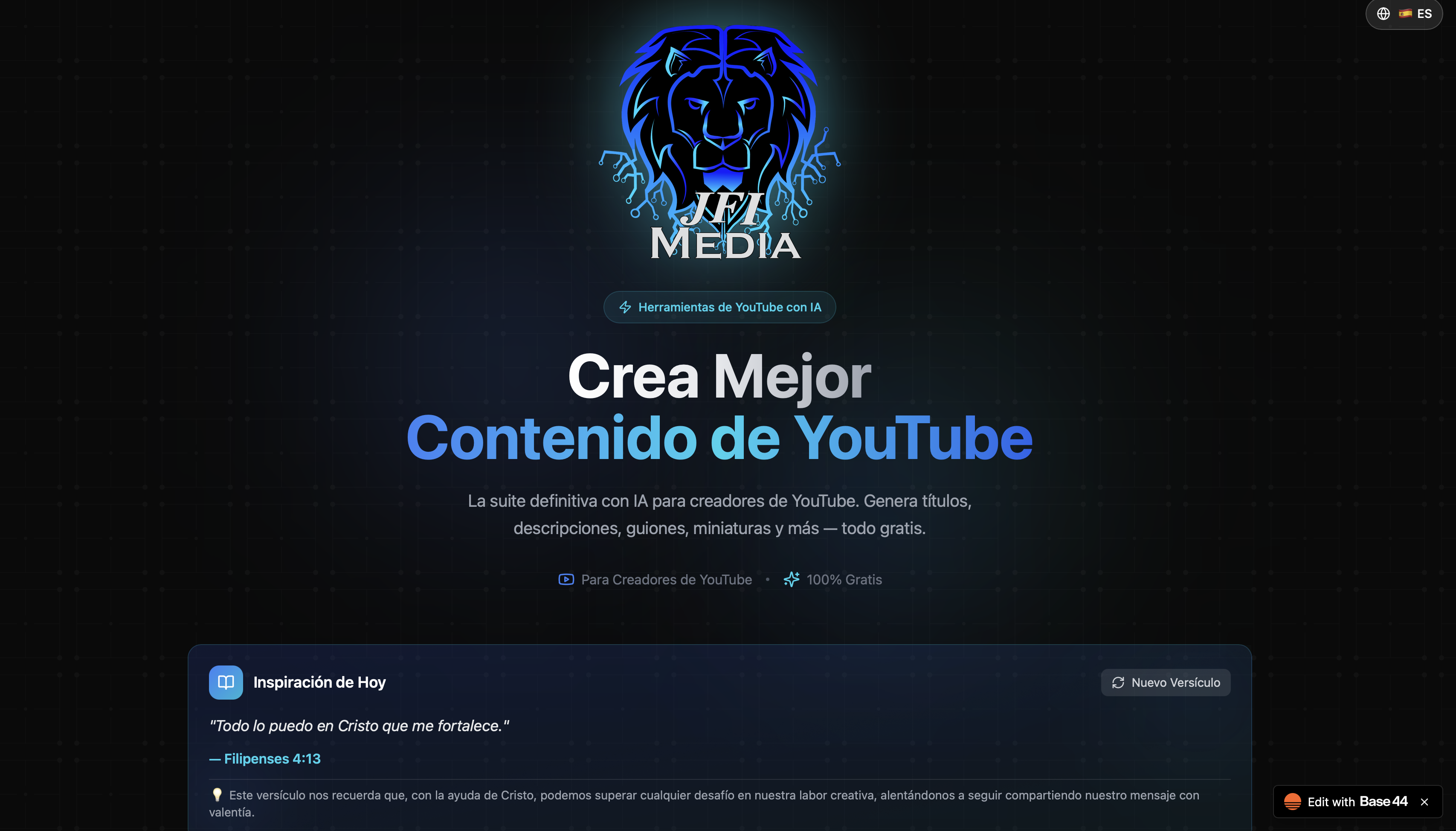 JFII MEDIA AI Toolkit for YouTube Growth template preview