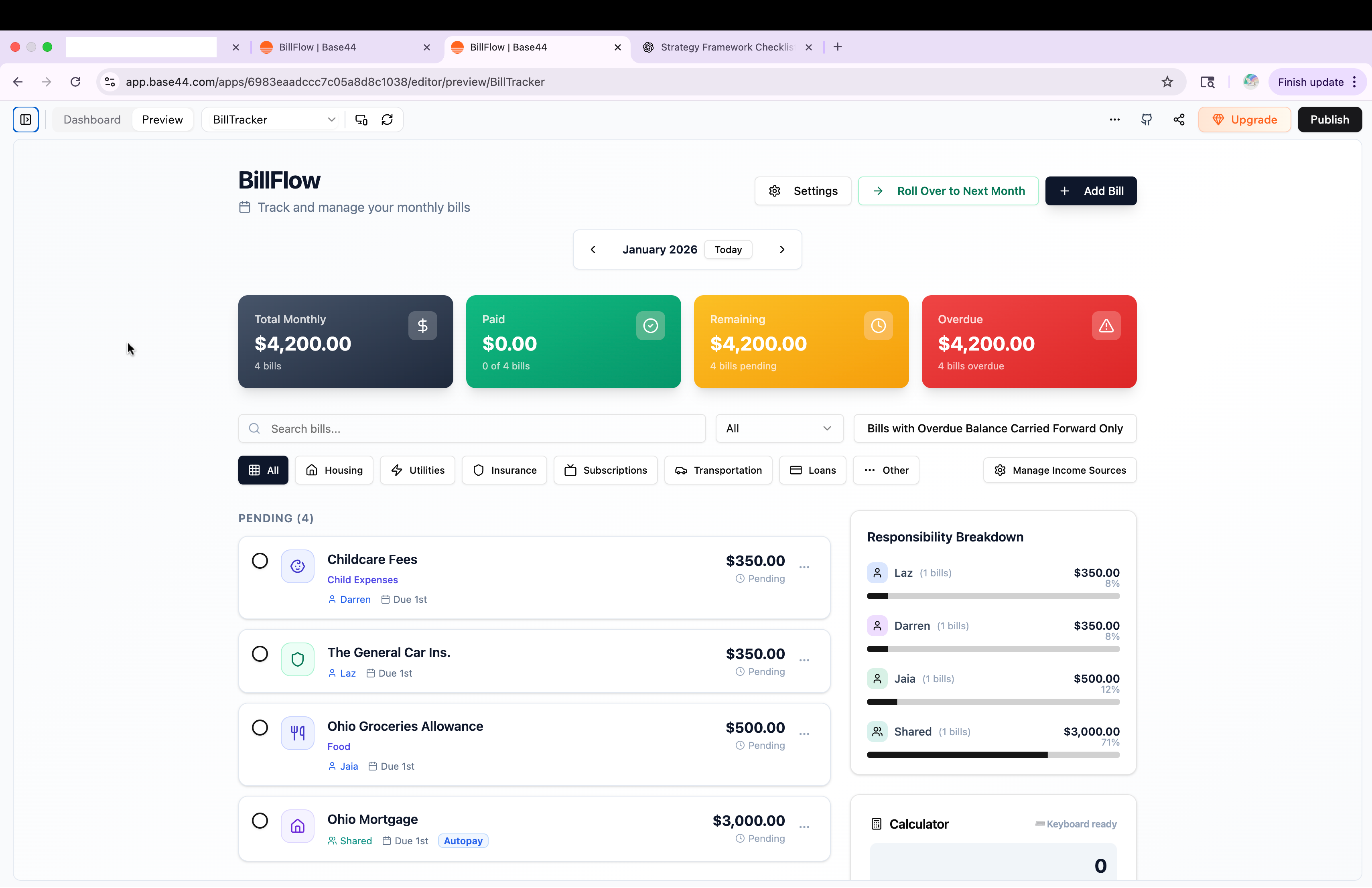 BillFlow template preview