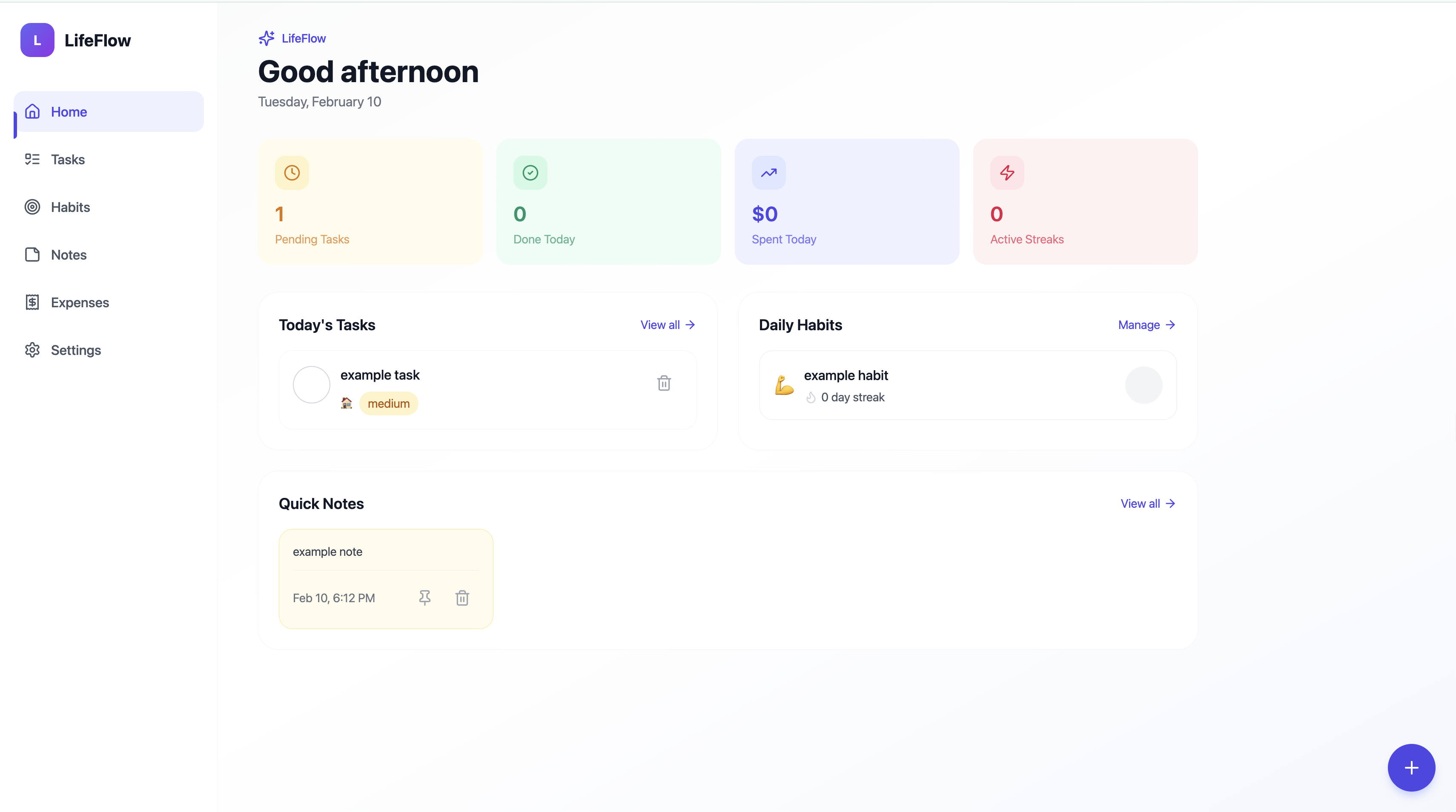 ZENITH template preview
