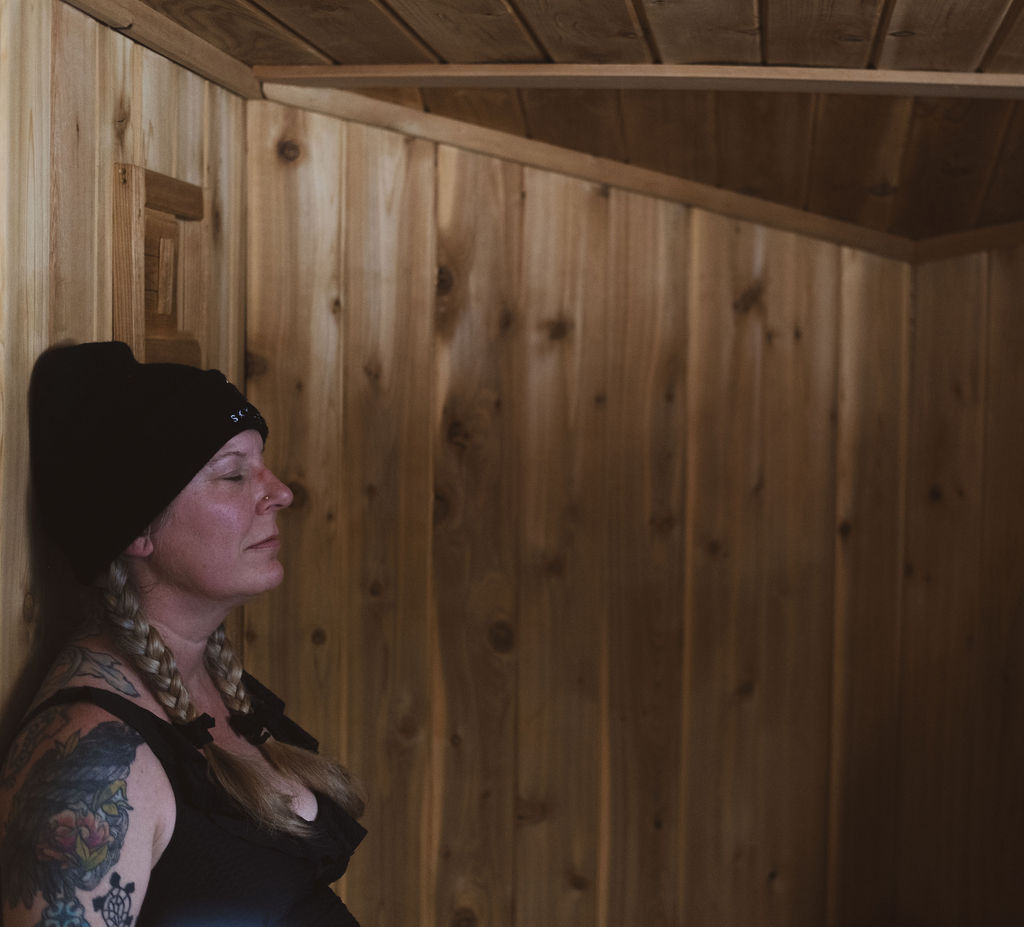 Peaceful sauna moment