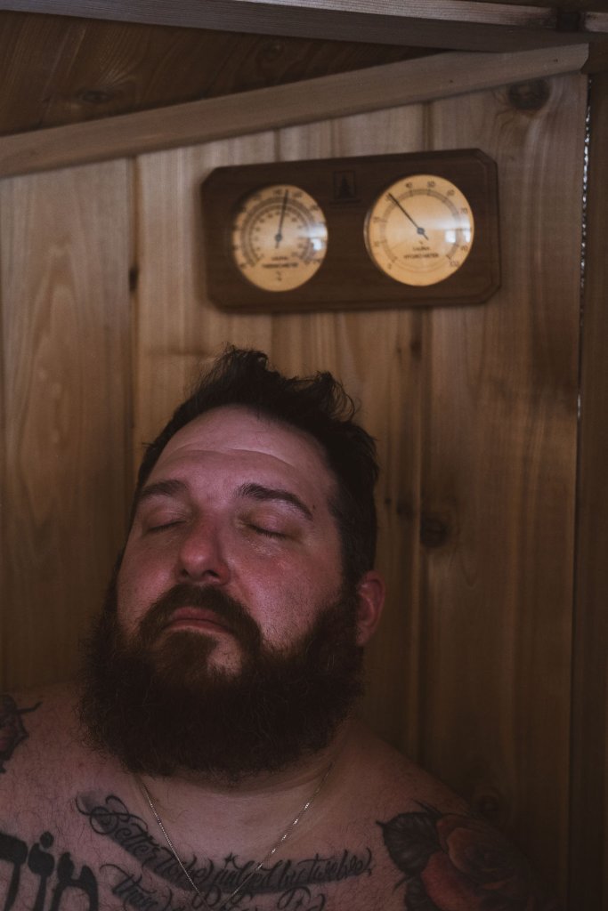 Steamy sauna experience