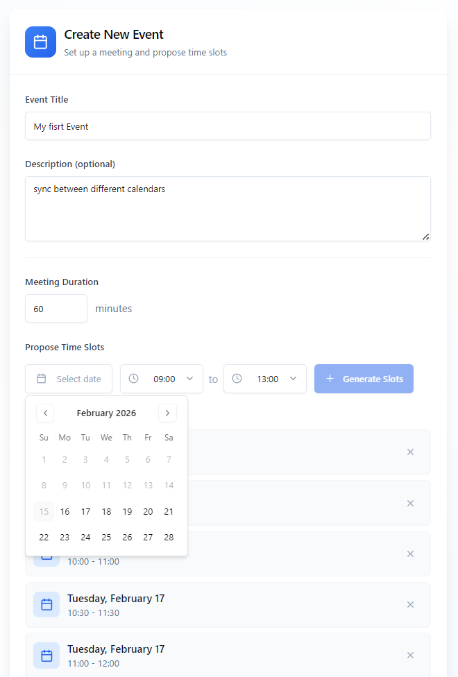 SyncSlot template preview