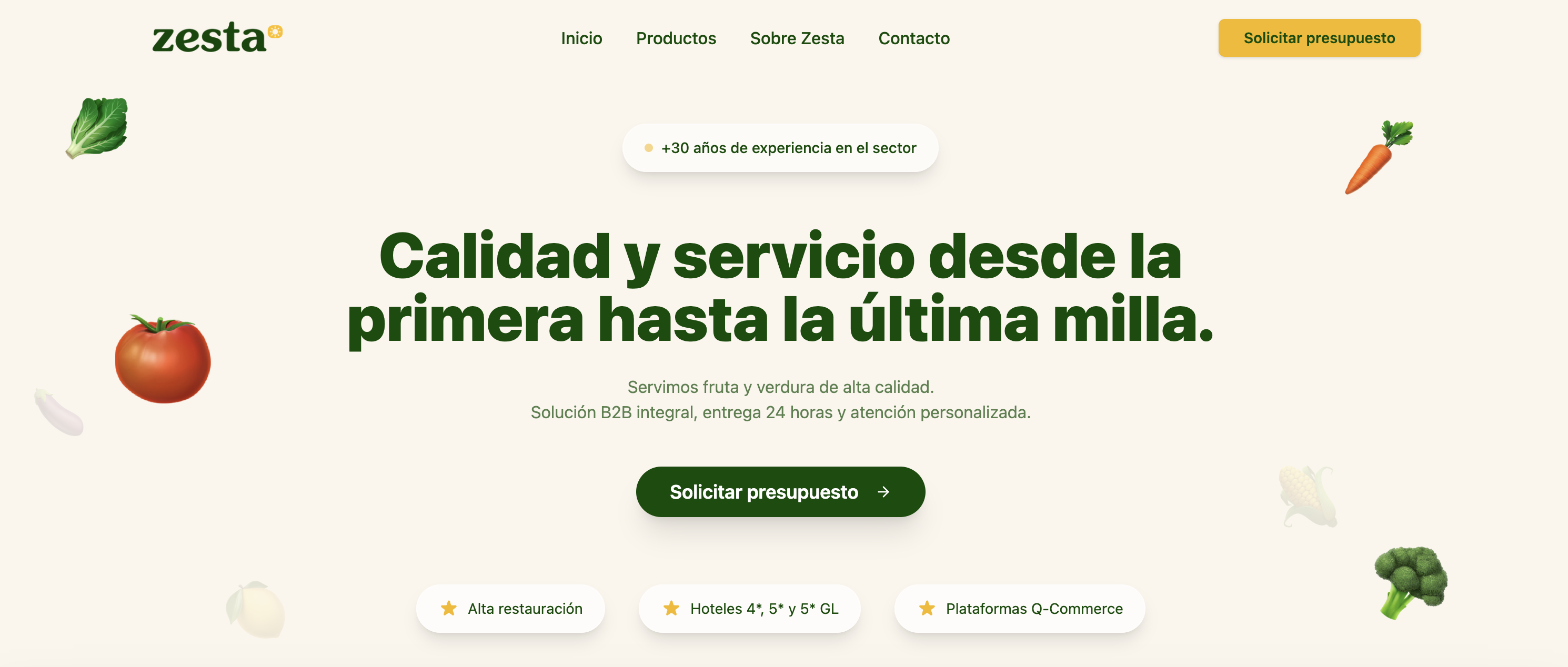 Zesta Food template preview