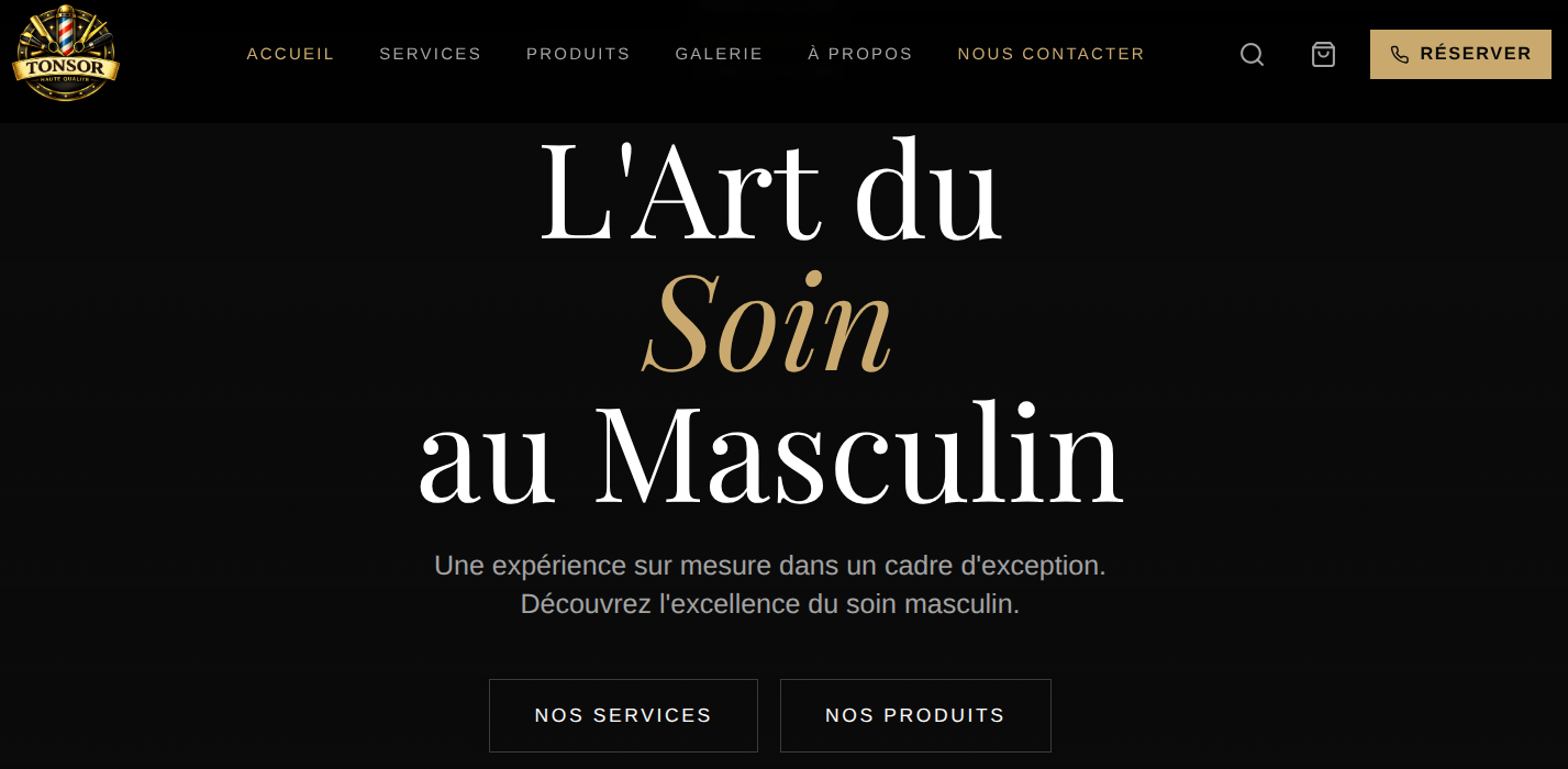 Business website with shop and booking template preview