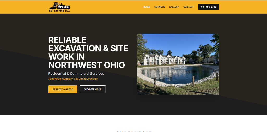 McBride Enterprise — Website by Buehler Web Design LLC