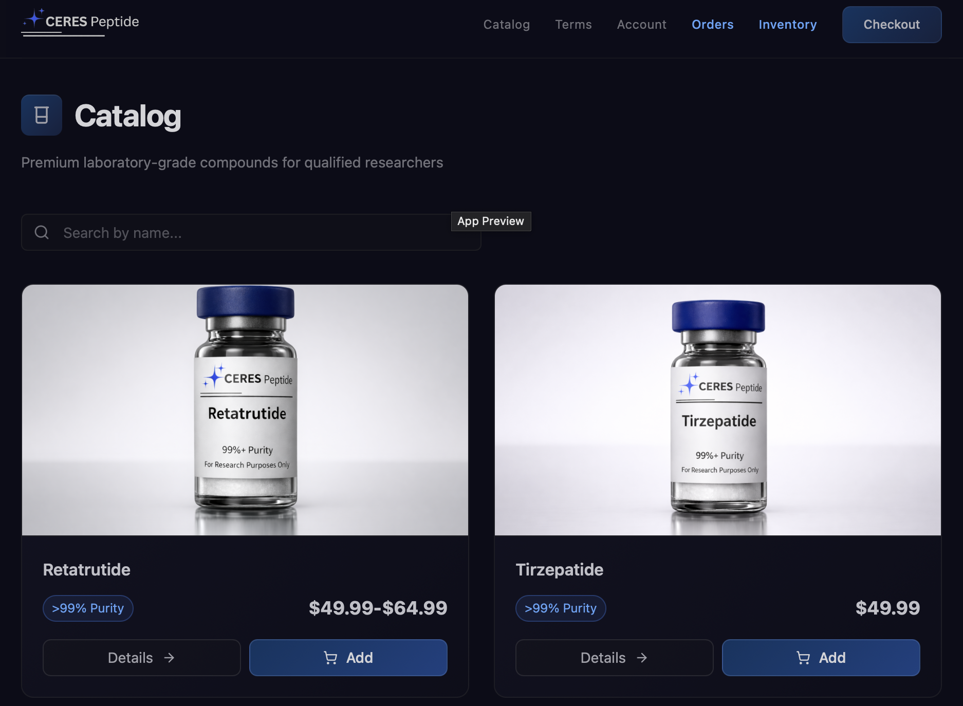 Comprehensive Order & Inventory Tracking Ecommerce Template template preview