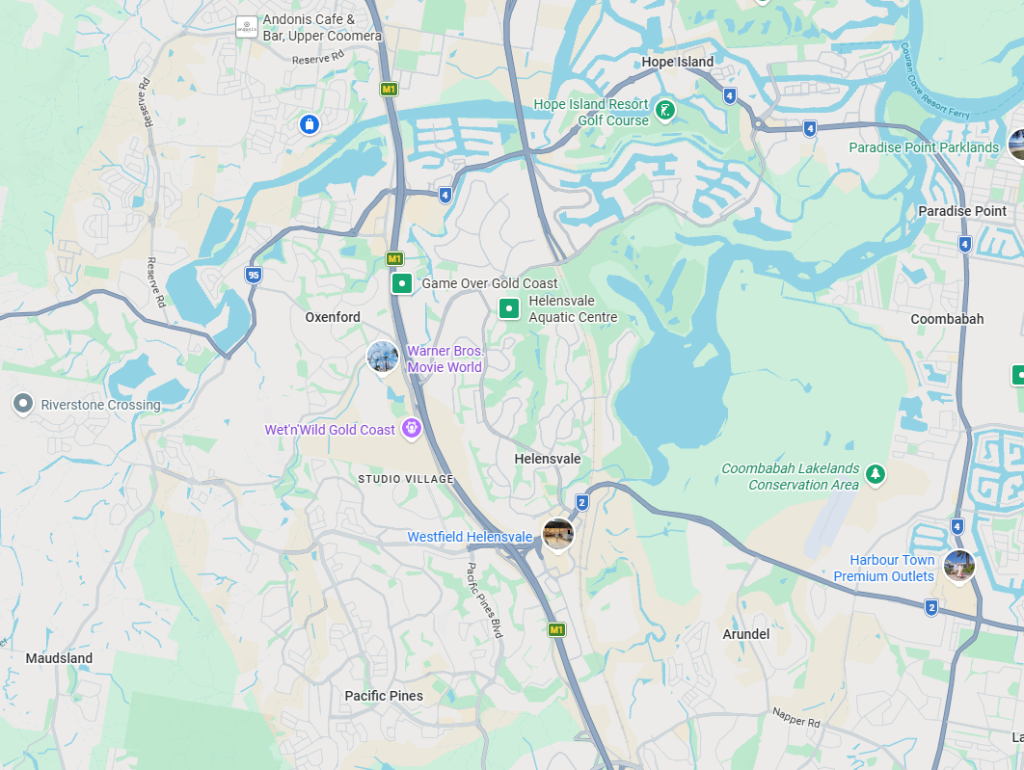 Gold Coast North Map