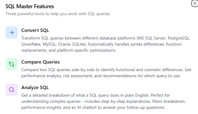 SQL Master Screenshot 1