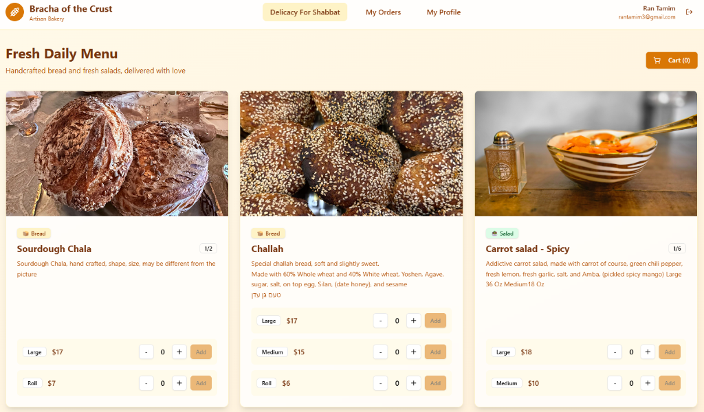 Fresh Daily Menu