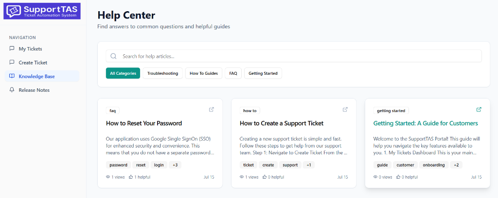 Customer Portal screenshot 3