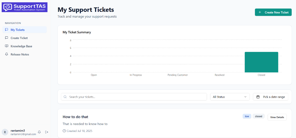 Customer Portal screenshot 1