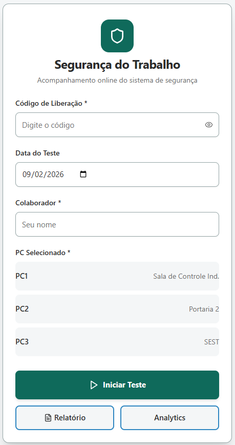 Checklist para Testes de Equipamentos template preview