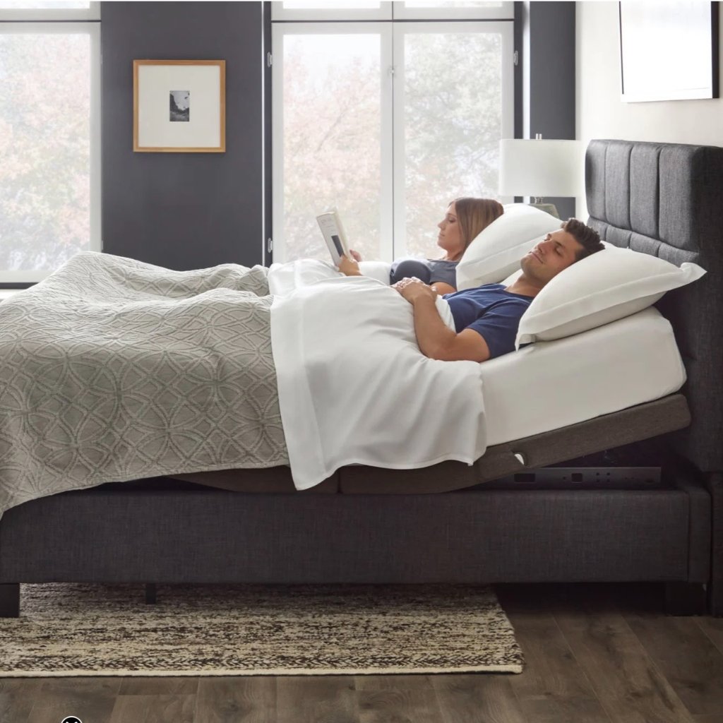 Couple on adjustable base