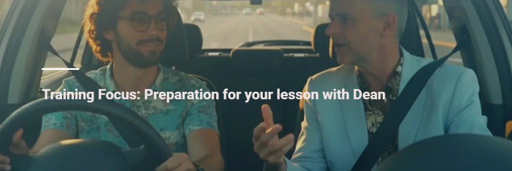 In-car training session