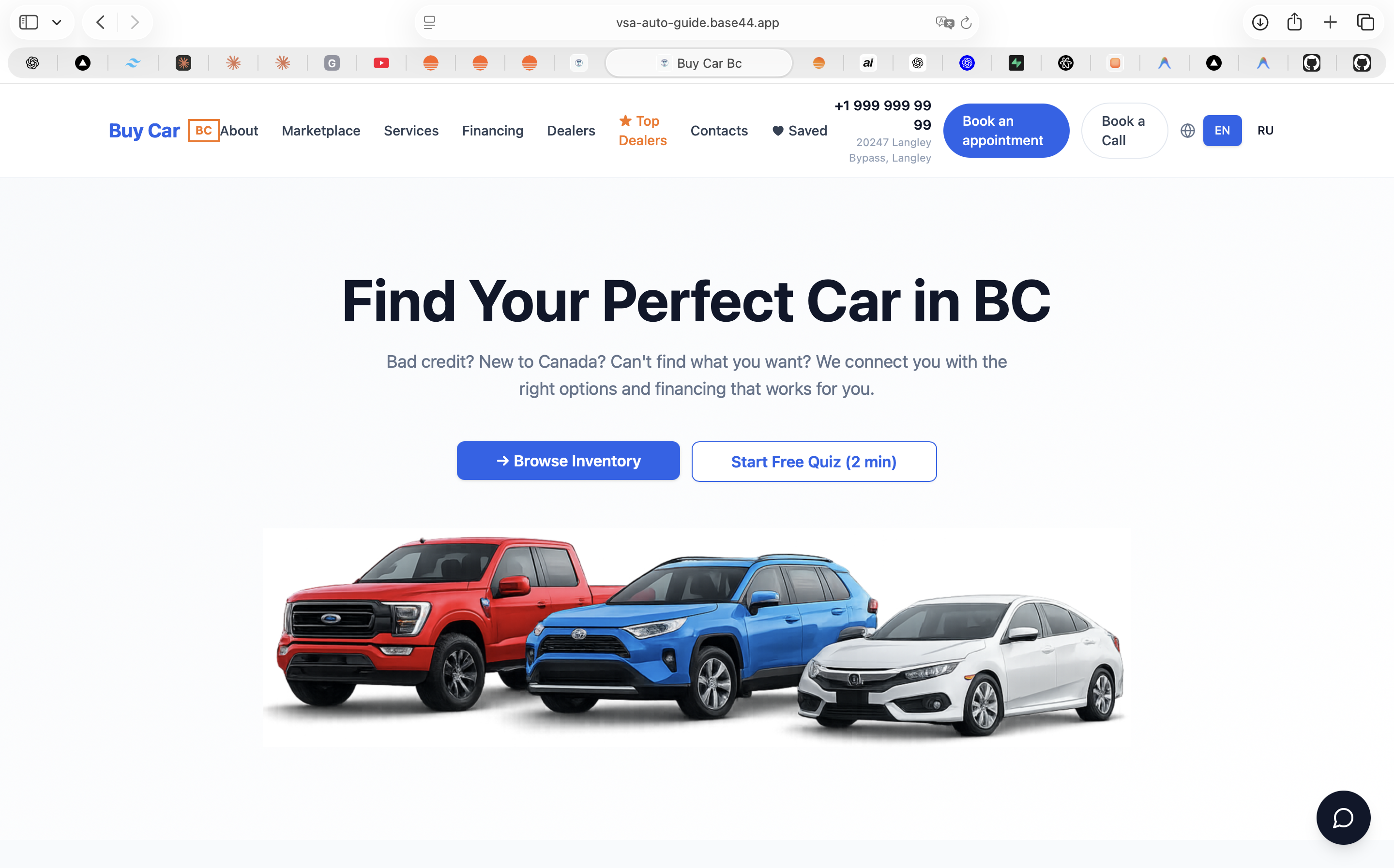 Car dealership  template preview