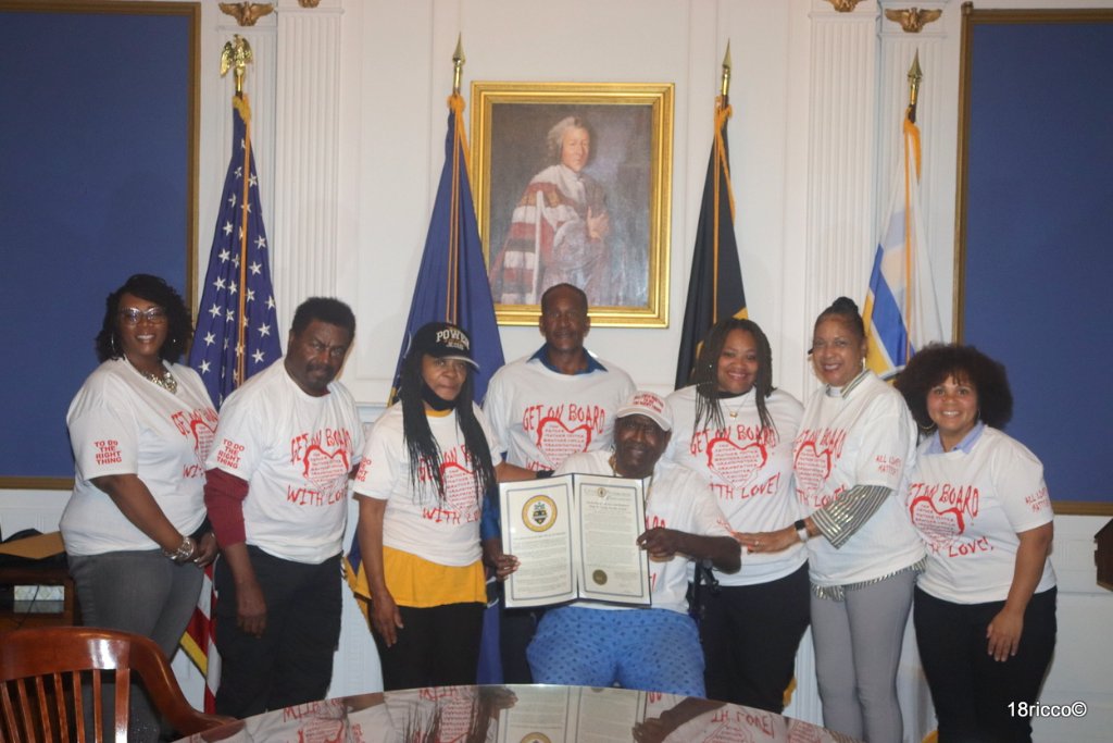 Group photo with proclamations