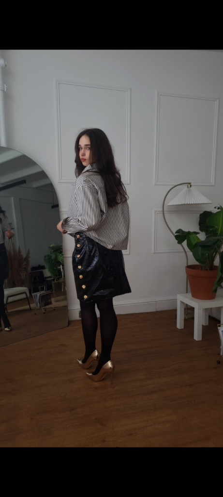 The Striped Shirt with Gold Buttons