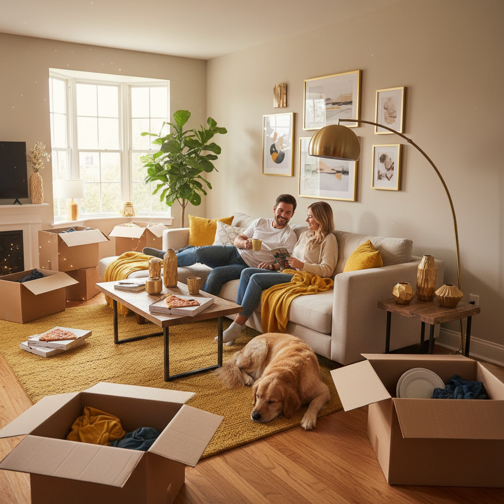 Satisfied customers after moving
