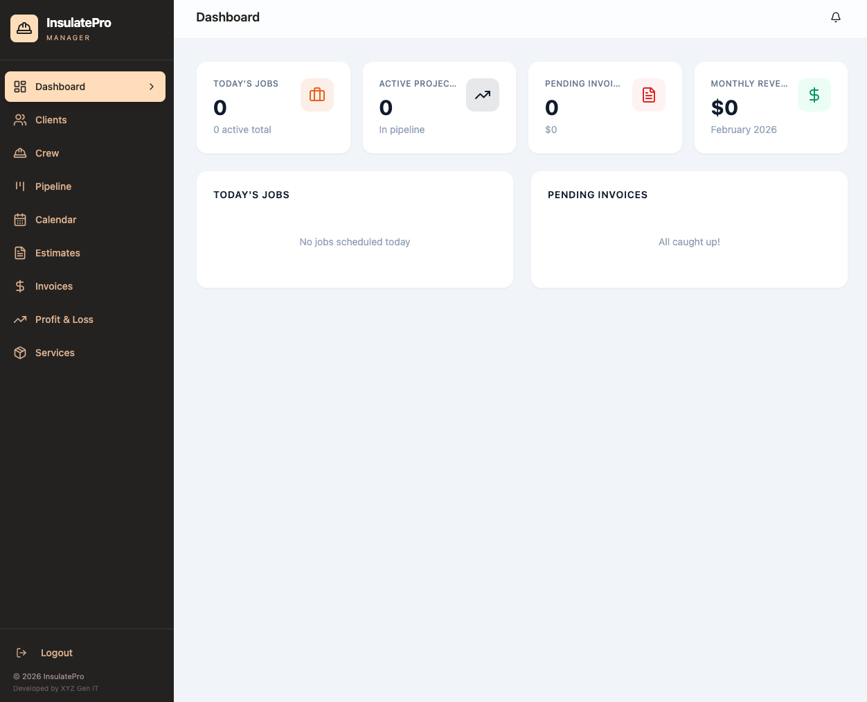 InsulatePro Manager Template template preview