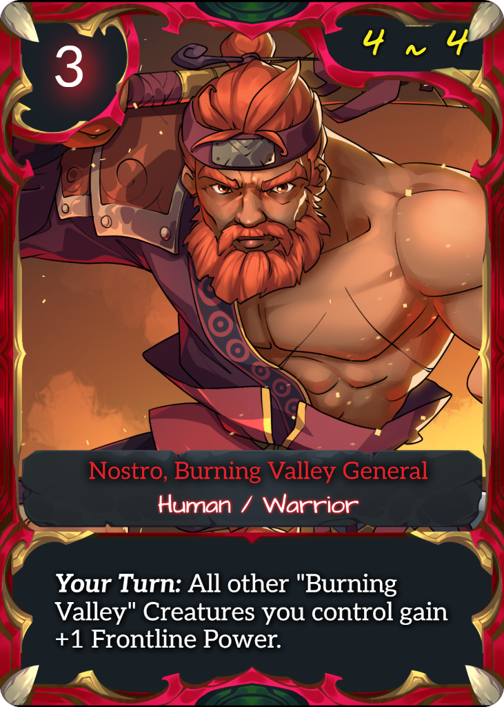 Nostro, Burning Valley General