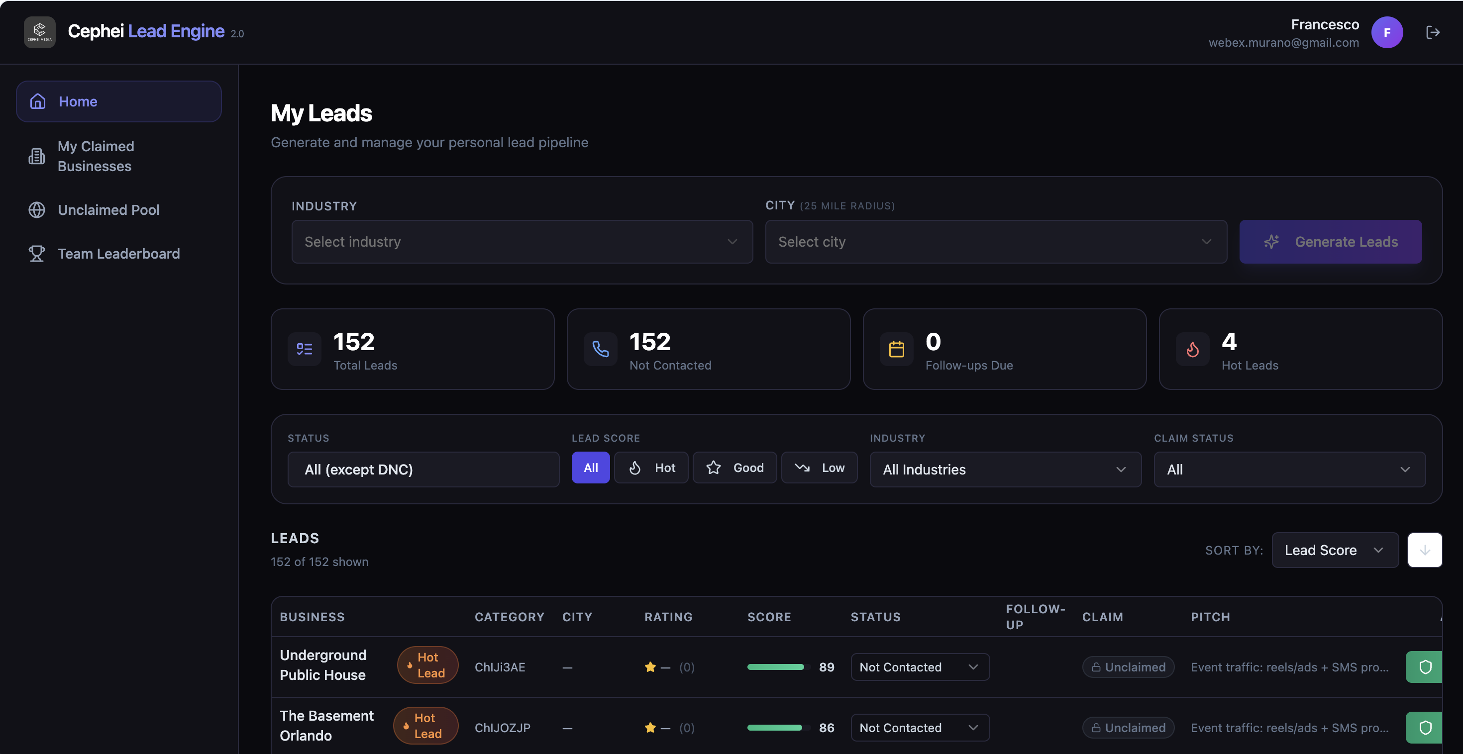 Lead Generator  template preview