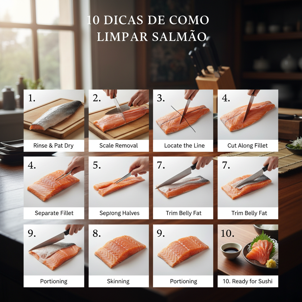 10 dicas de como limpar salmão.