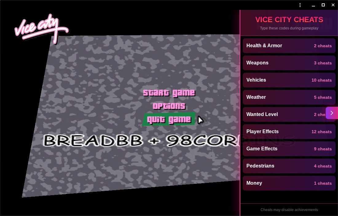 Grand Theft Auto Vice CIty template preview