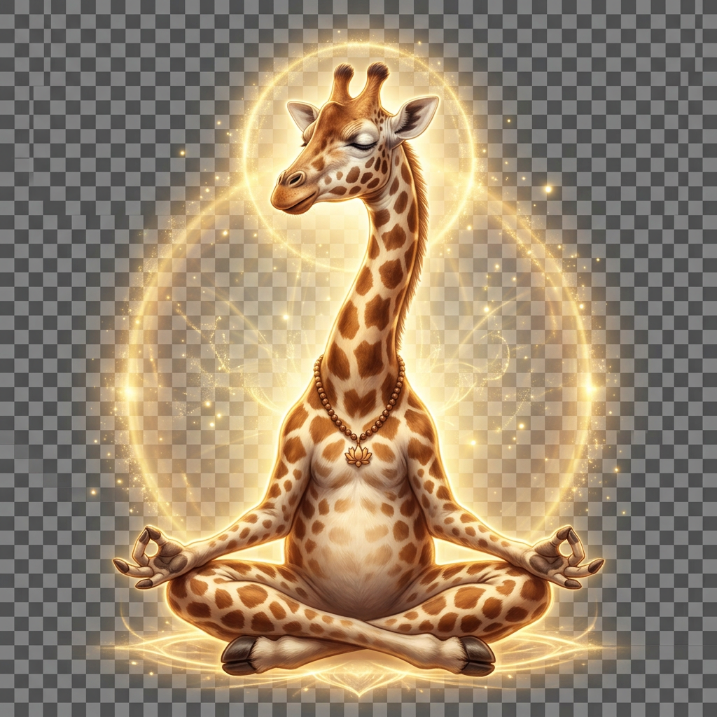 meditating giraffe