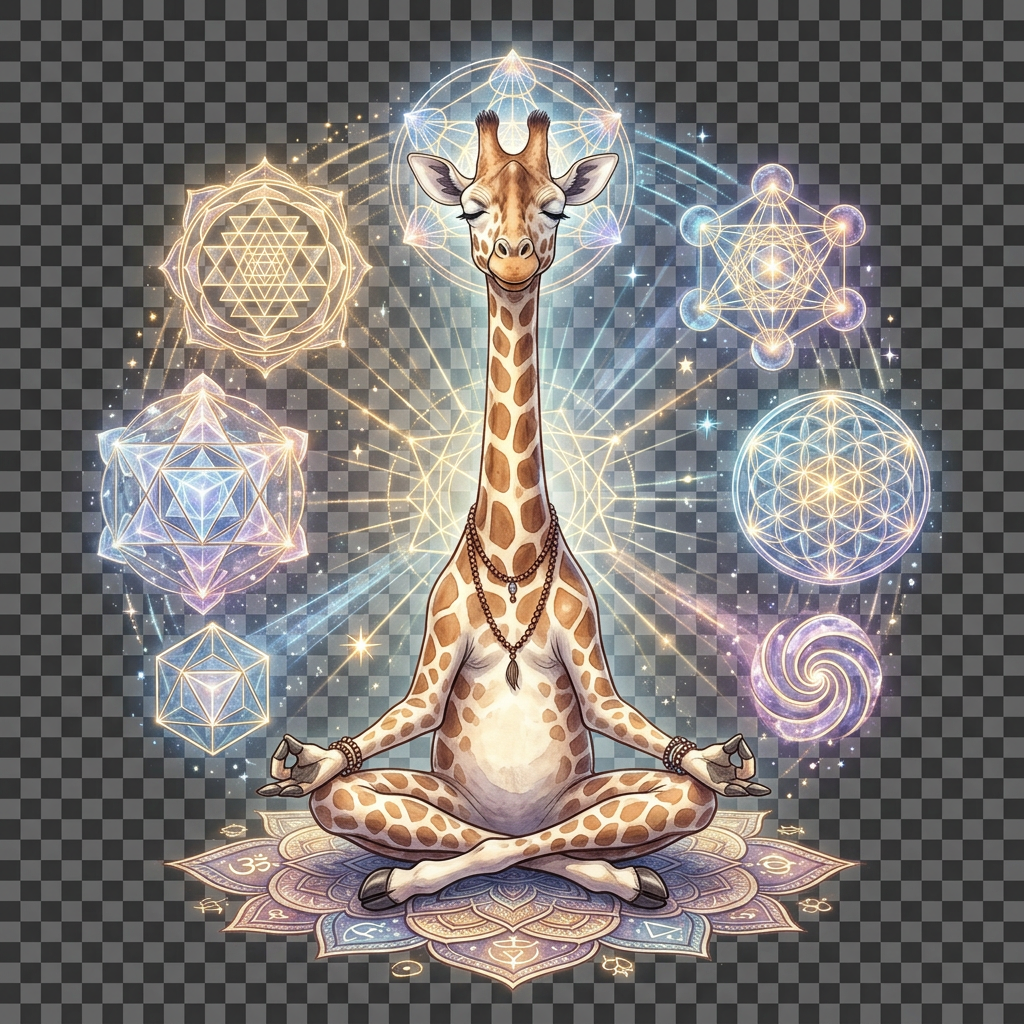 meditating giraffe