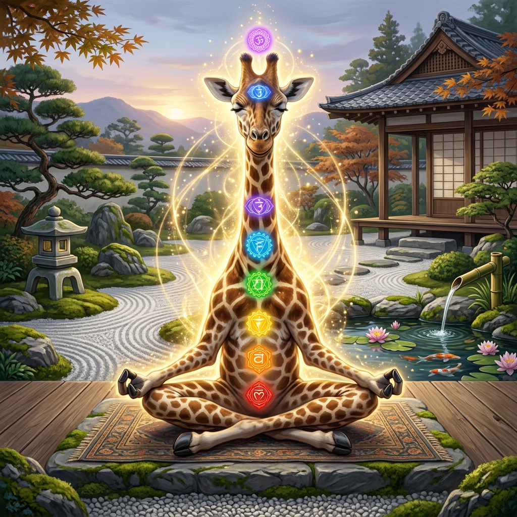 meditating giraffe