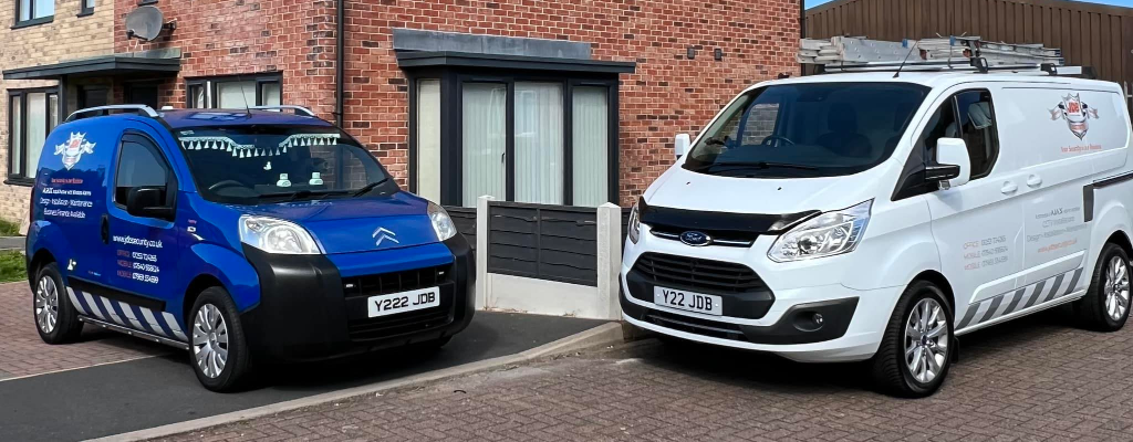 JDB Security vans — professional security installers across Lancashire and Cumbria