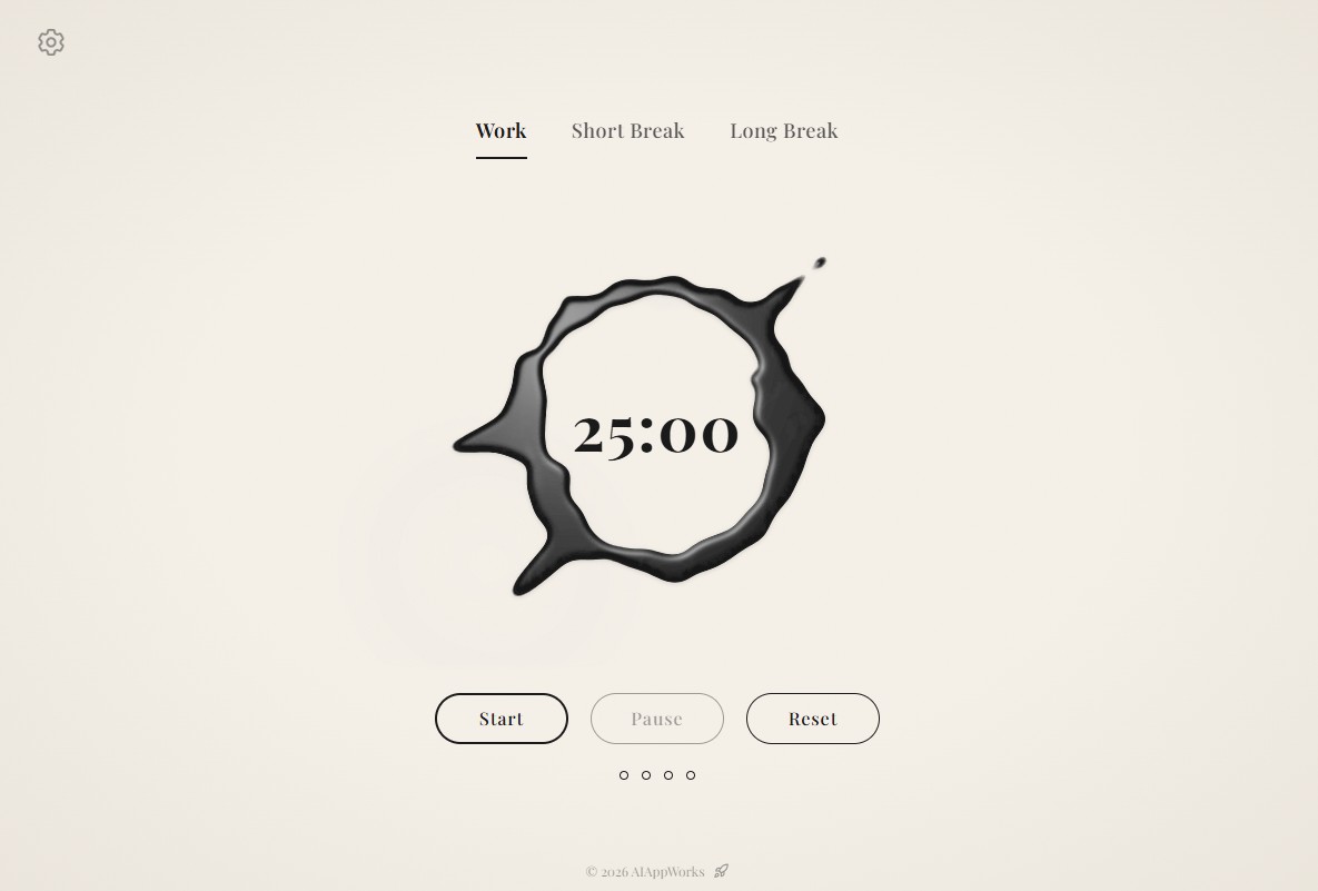 Living Liquid Pomodoro Timer  template preview