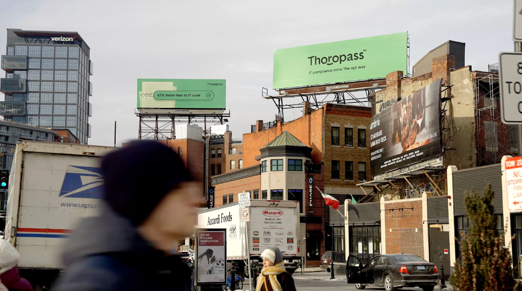 Thoropass Boston Billboard Aerial