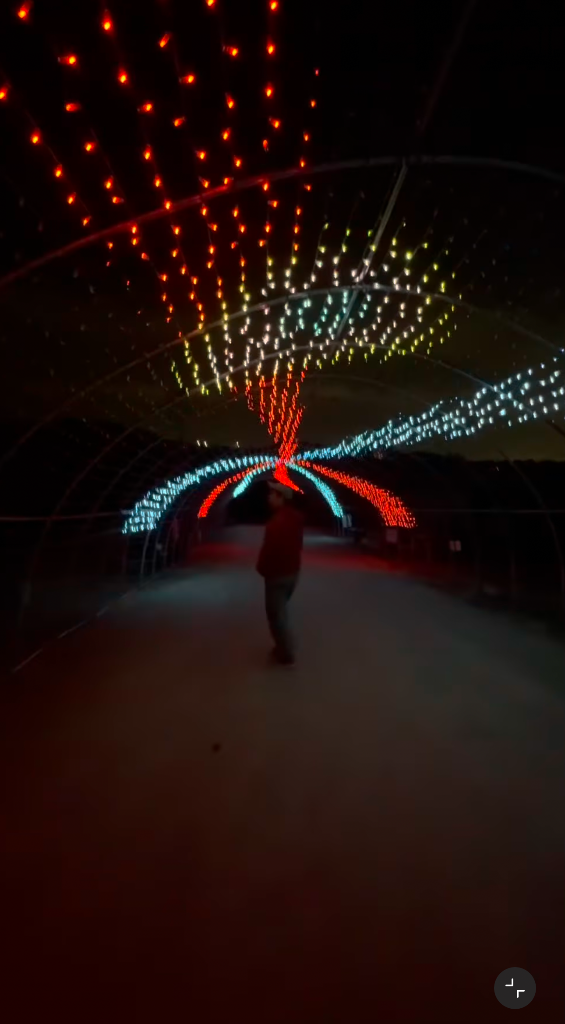Christmas Light Tunnel (Lidar Camera motion tracking)
