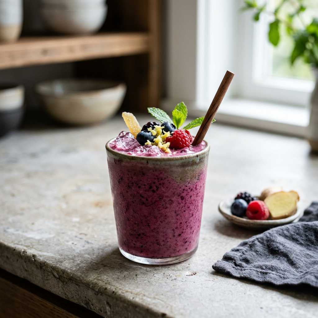 Berry Smoothie with ginger