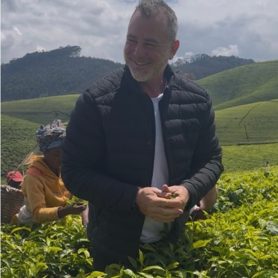 Steve in tea field