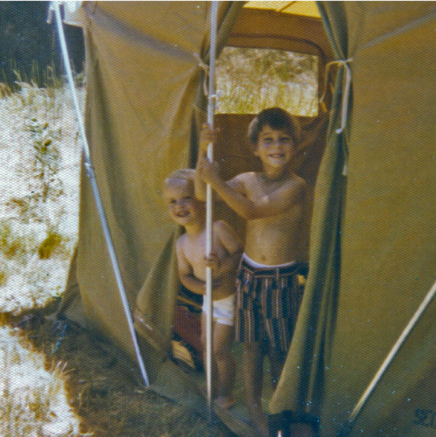 Brothers camping