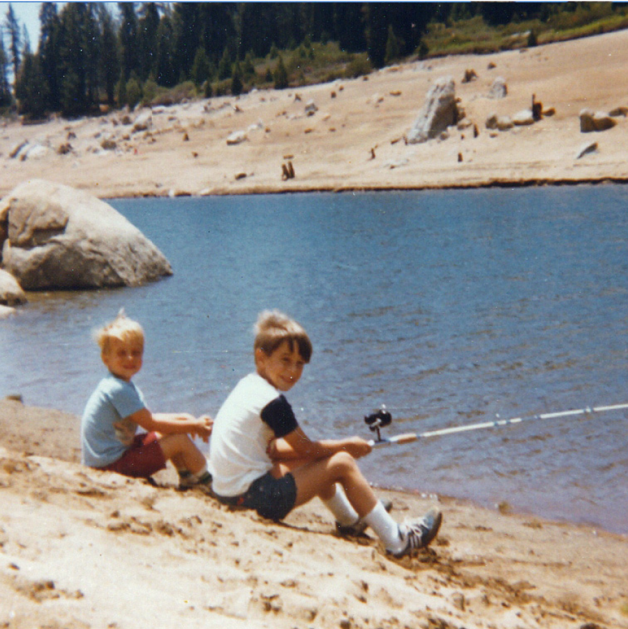 Brothers at the lake