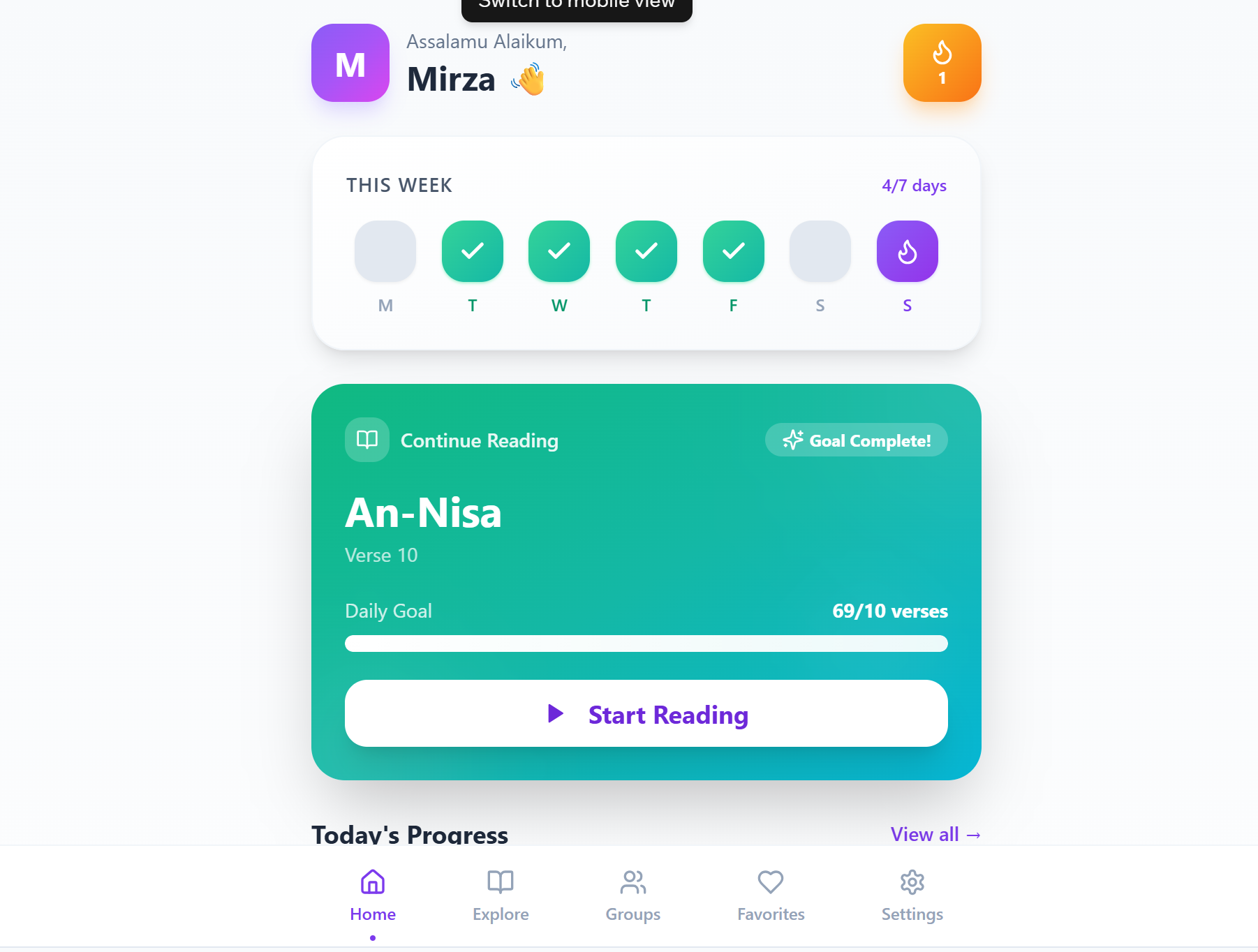Al-Quran (With Translation)  template preview