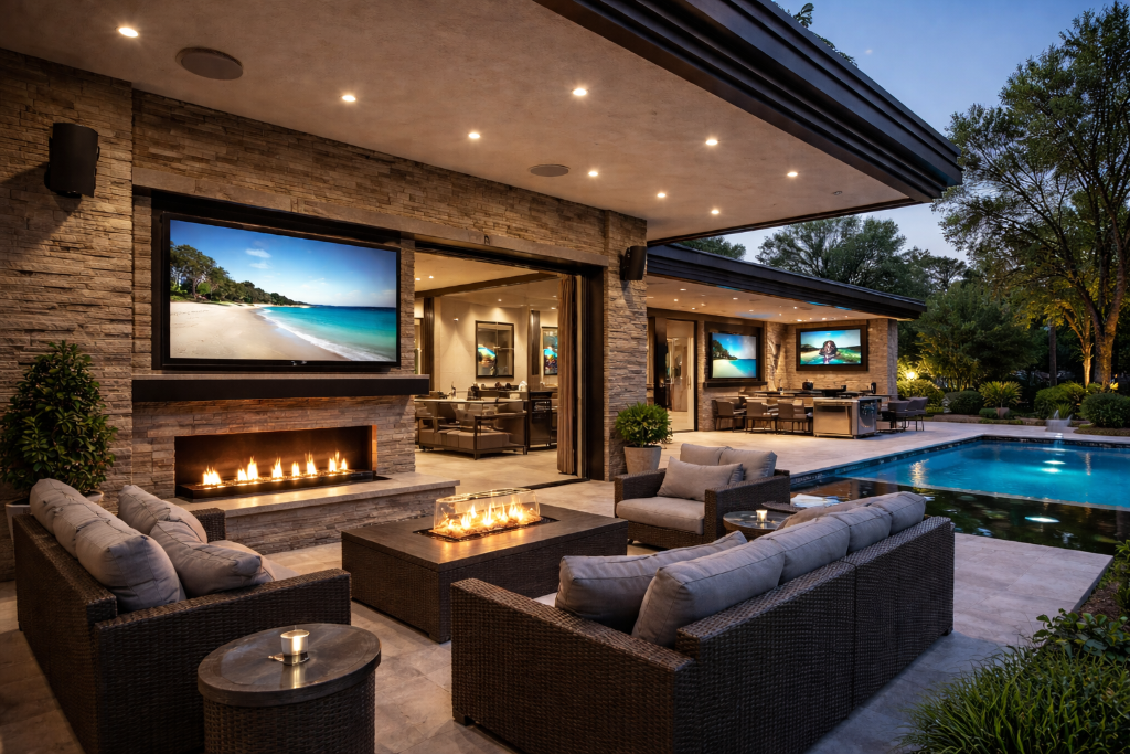 Luxury outdoor AV installation