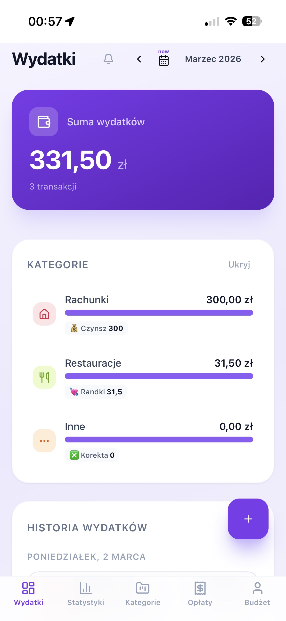 Moje wydatki template preview