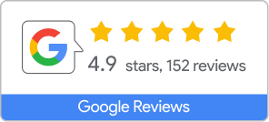 Google Reviews - 4.9 stars, 152 reviews