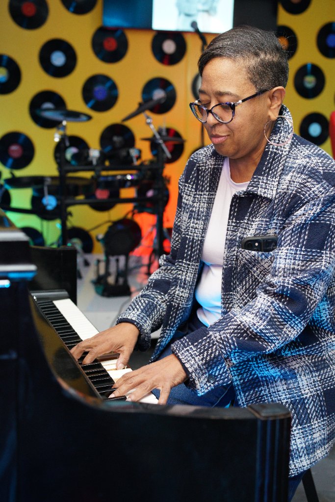Creator at keyboard
