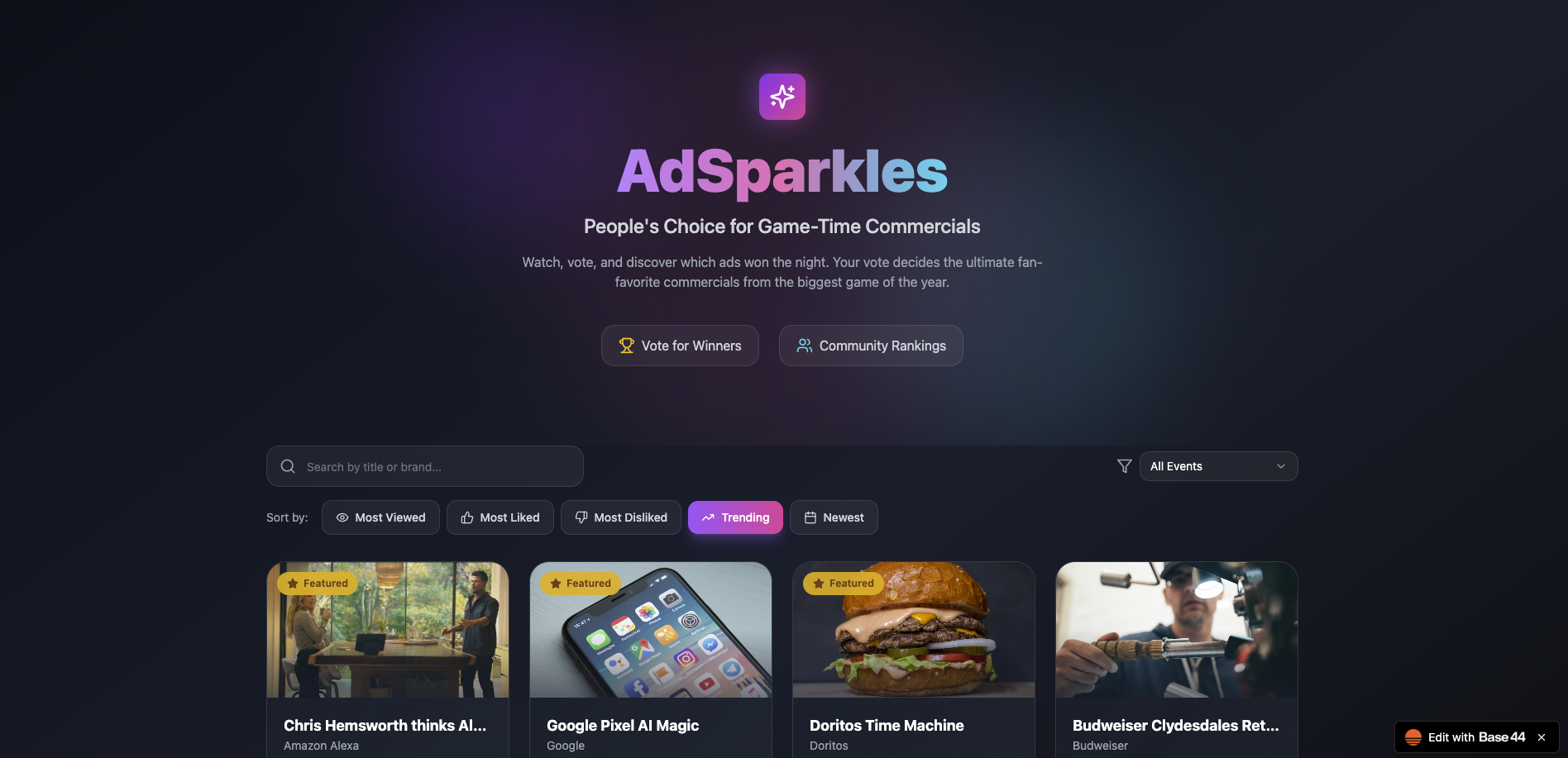 Ad Sparkles template preview