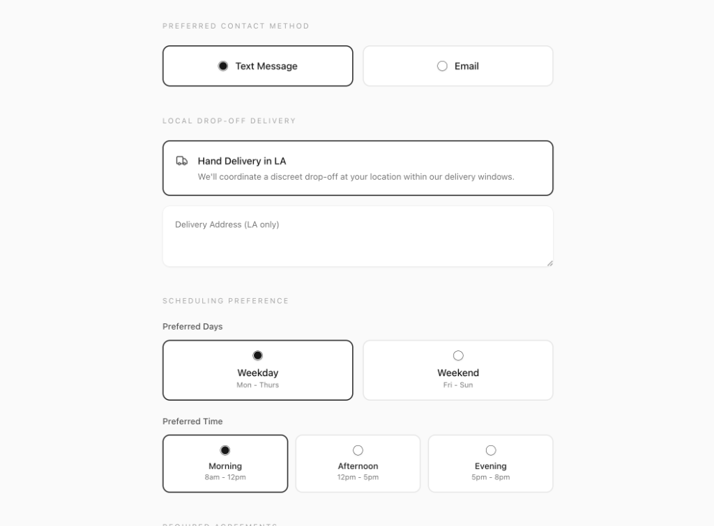 Delivery & Contact
