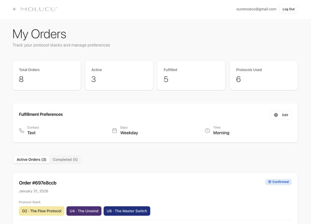 My Orders Dashboard