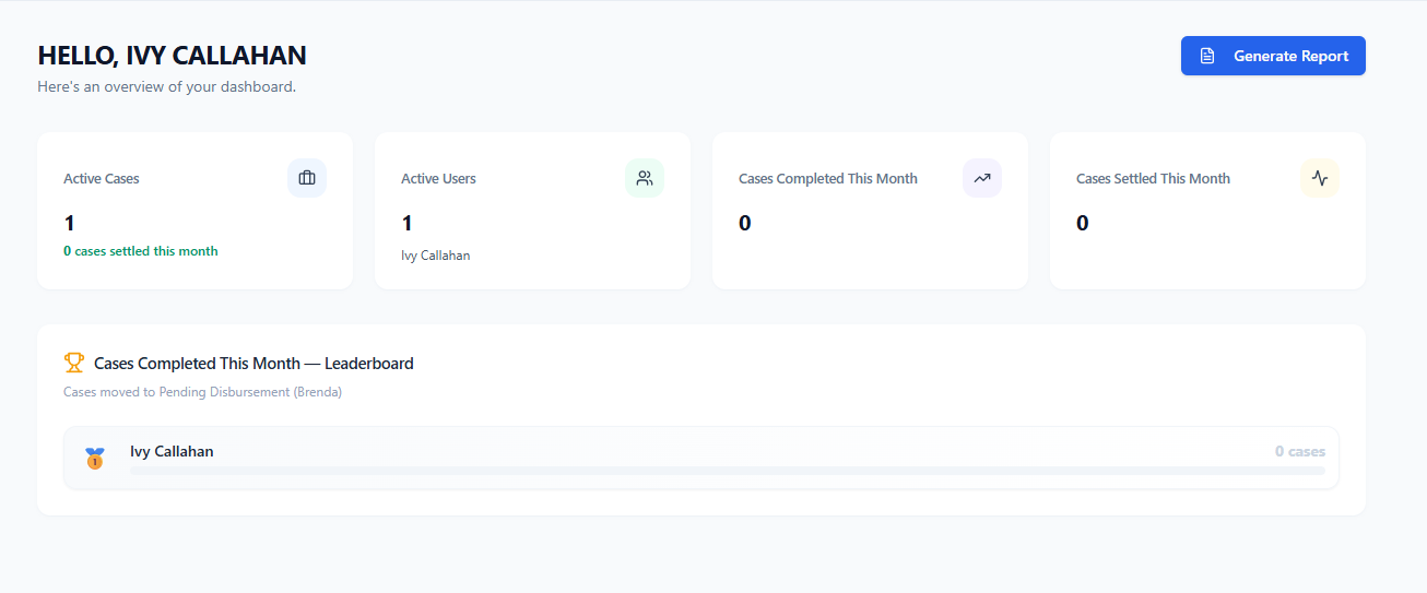 PI Settlement Manager template preview