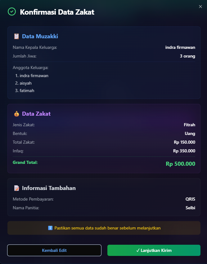 Sistem Manajemen Zakat Indonesia template preview
